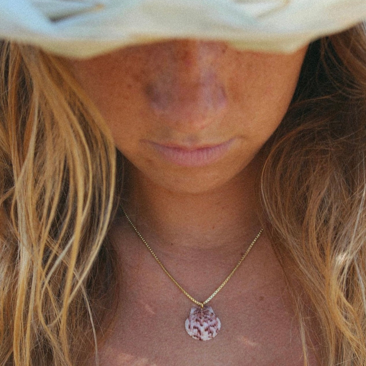 Seashell Box Chain Necklace