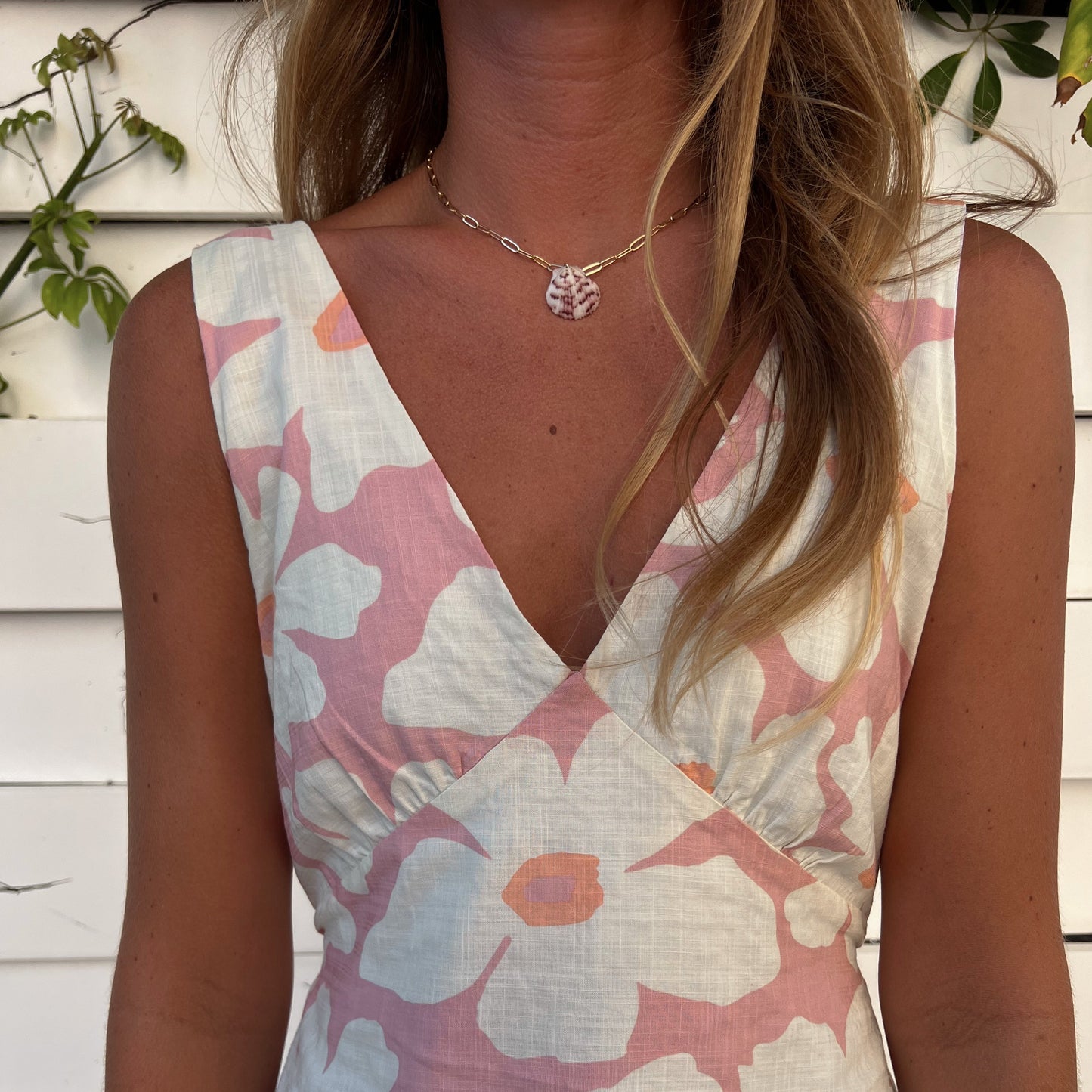 Seashell Paper Clip Necklace